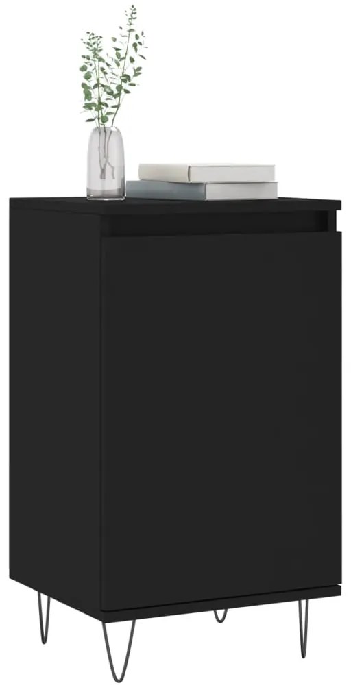 vidaXL Ντουλάπια 2 τεμ. Μαύρα 40 x 35 x 70 εκ. από Επεξεργασμένο Ξύλο