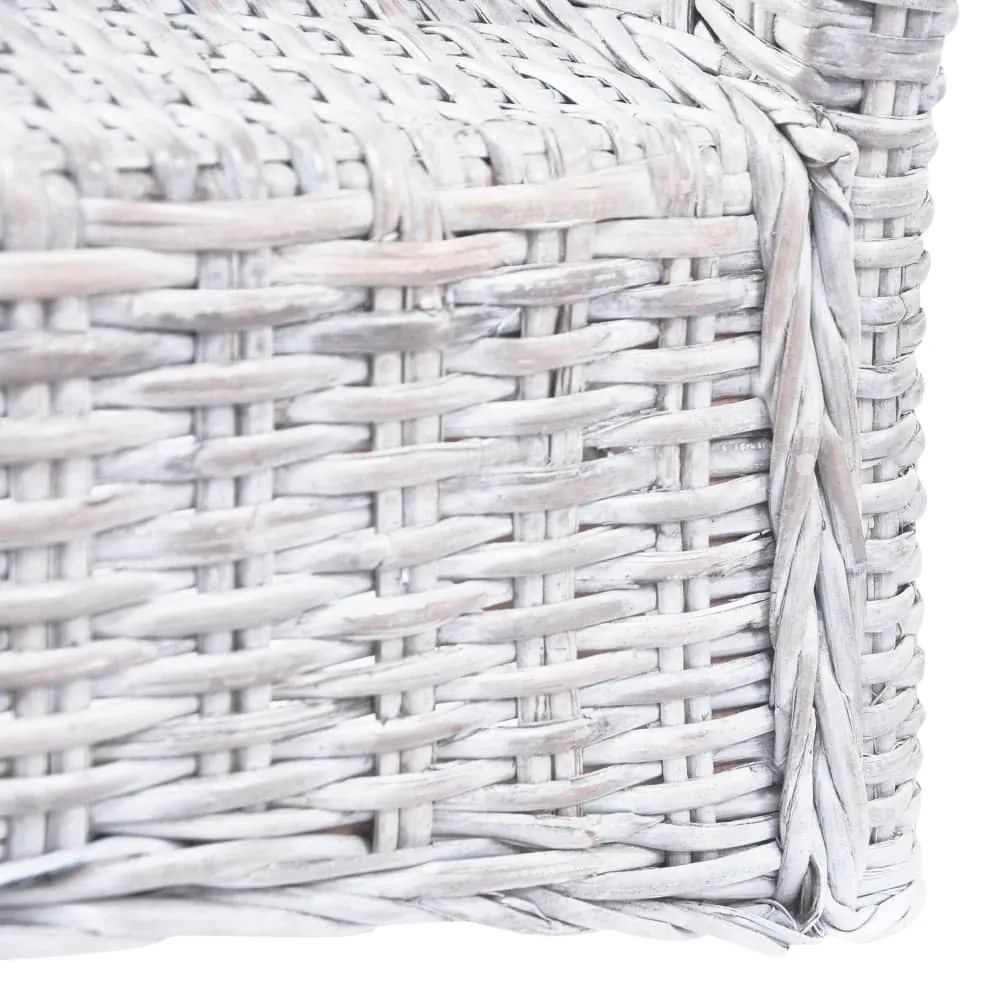 vidaXL Καρέκλες Τραπεζαρίας 2 τεμ. Αν. Καφέ από Ρατάν Kubu Ξύλο Μαόνι