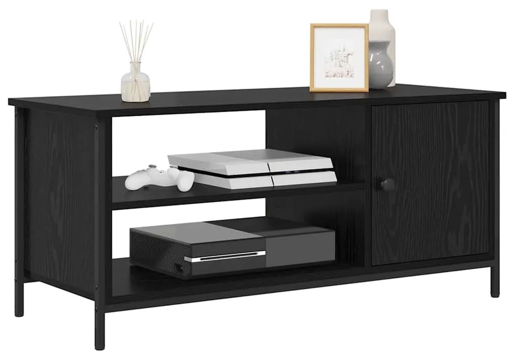 vidaXL Ντουλάπι TV Μαύρη δρυς 100 x 40 x 45 cm Επεξεργασμένο ξύλο