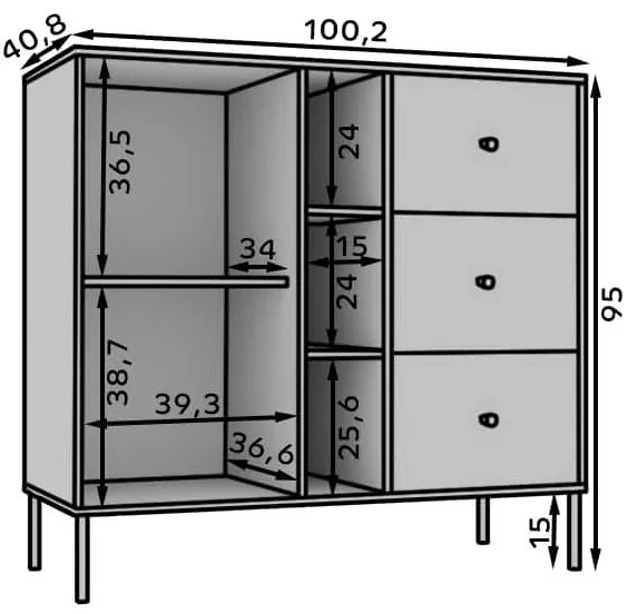 Μπουφές Code 1D-3P-Mauro