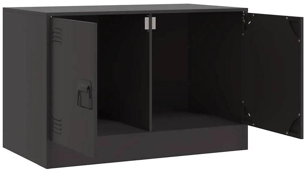 vidaXL Έπιπλο Τηλεόρασης Μαύρο 67x39x44 εκ. από Χάλυβα
