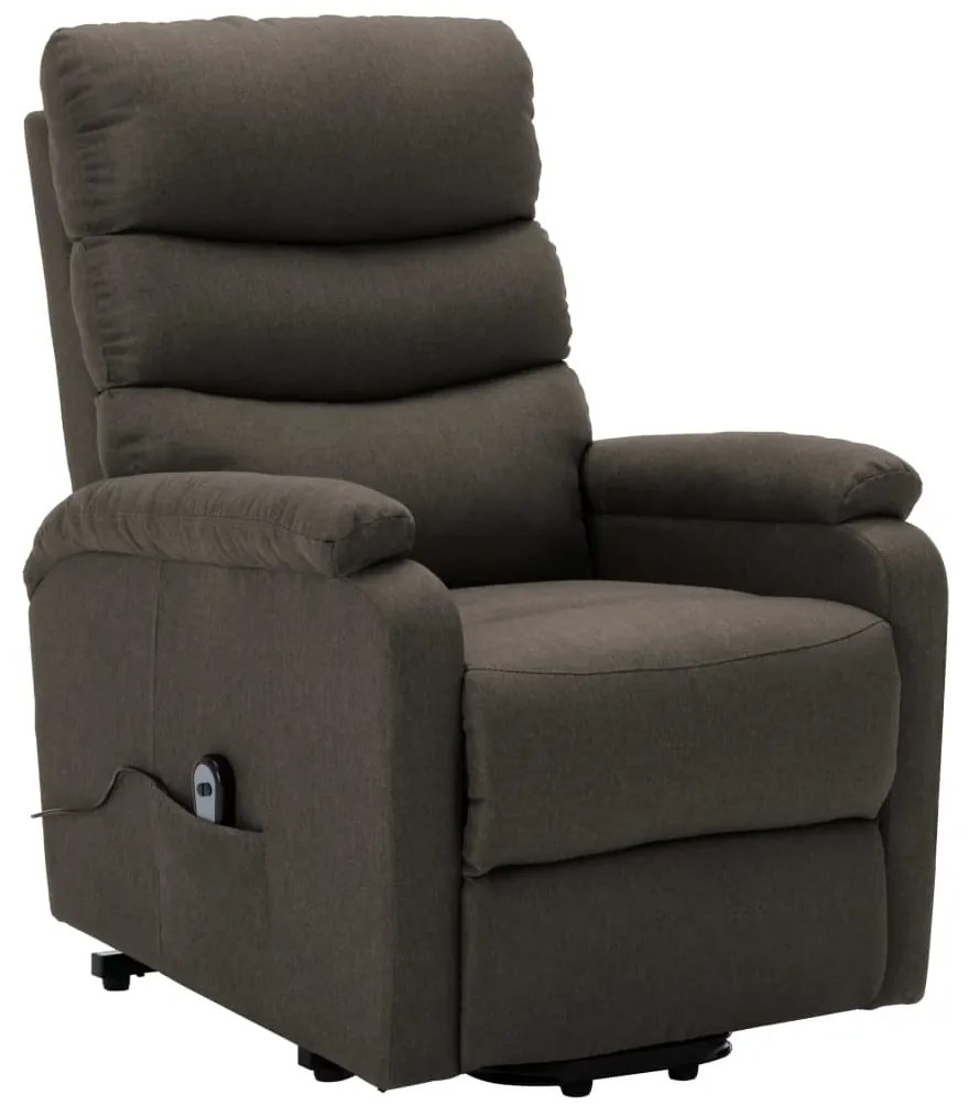 vidaXL Πολυθρόνα με Ανύψωση Taupe Υφασμάτινη