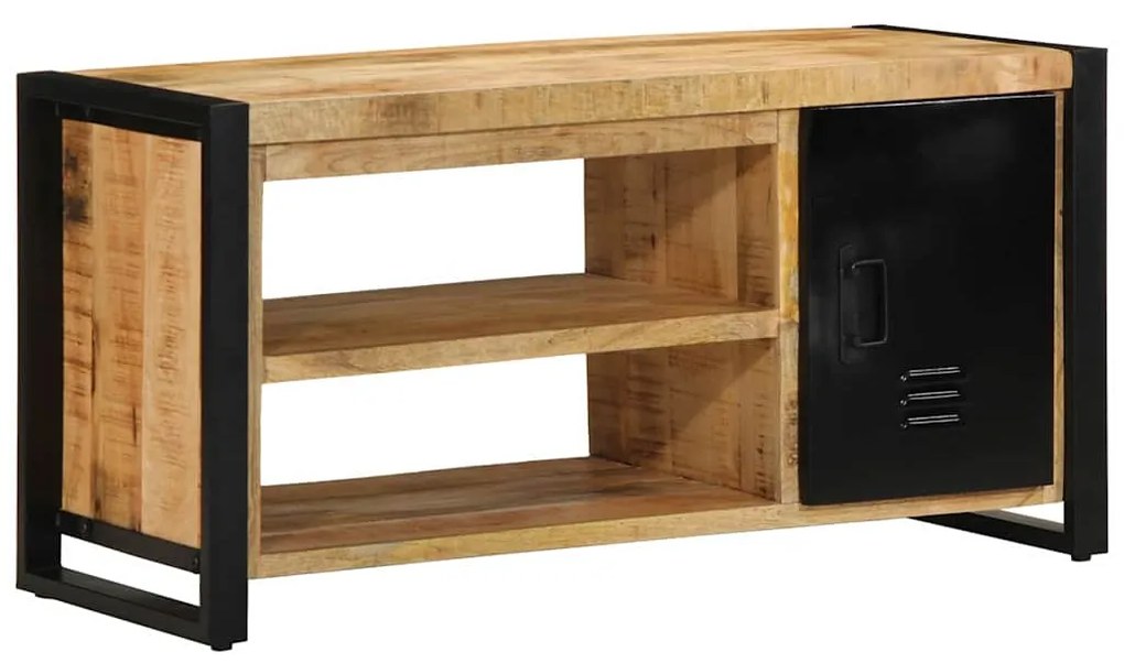 vidaXL Παγκάκι Παπουτσιών Καφέ 100 x 40 x 50 cm Μασίφ ξύλο μάνγκο