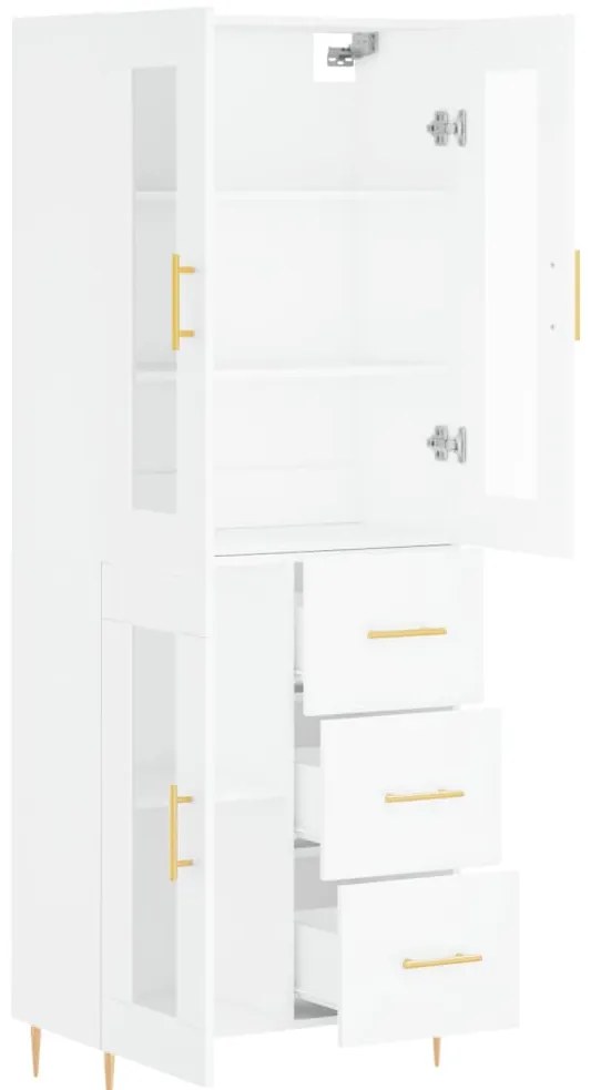 vidaXL Ντουλάπι Λευκό 69,5x34x180 εκ. από Επεξεργασμένο Ξύλο