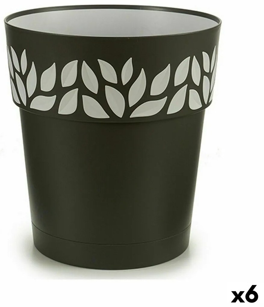 Αυτοποτιστικη Γλάστρα Stefanplast Cloe Ανθρακί Πλαστική ύλη 29 x 29 x 29 cm (x6)