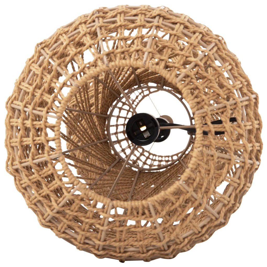 Φωτιστικό Οροφής C4344 Κυλινδρικό Paper Rope Μπέζ με 2 Λάμπες Φ25x160Υεκ. 25x25x160 εκ.