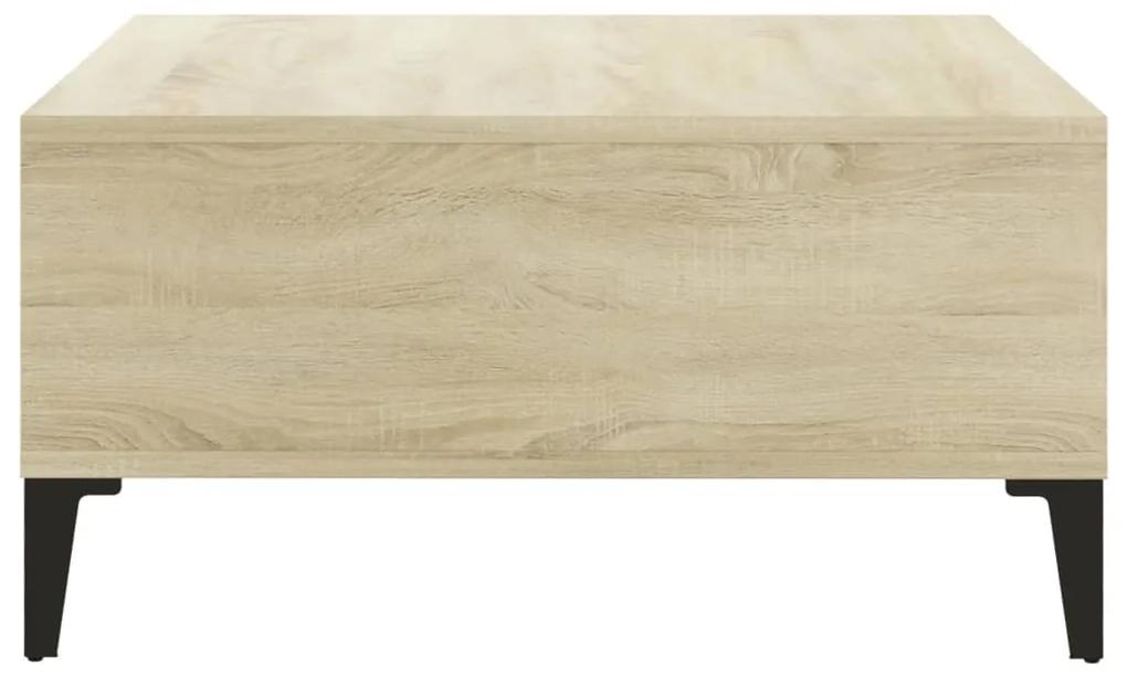 vidaXL Τραπεζάκι Σαλονιού Λευκό/Sonoma Δρυς 60x60x30 εκ. Μοριοσανίδα