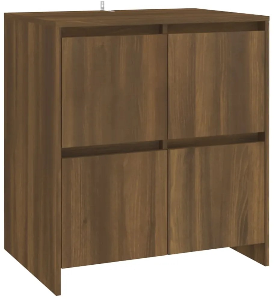 vidaXL Ντουλάπια 2 τεμ. Καφέ Δρυς 70 x 41 x 75 εκ. από Επεξ. Ξύλο