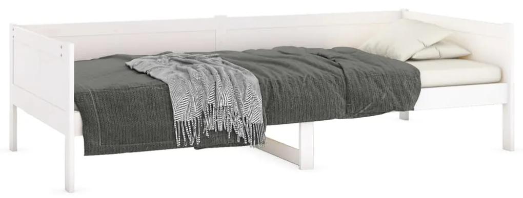 vidaXL Καναπές Κρεβάτι Λευκός 90 x 190 εκ. από Μασίφ Ξύλο Πεύκου