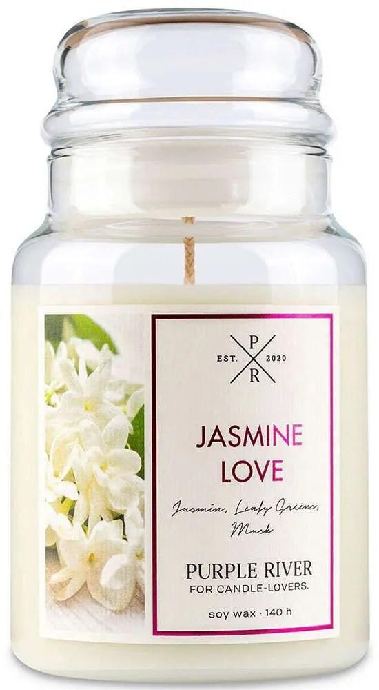 Αρωματικό Κερί Jasmine Love A1067 10x18cm 623gr White Purple River Κερί Σόγιας