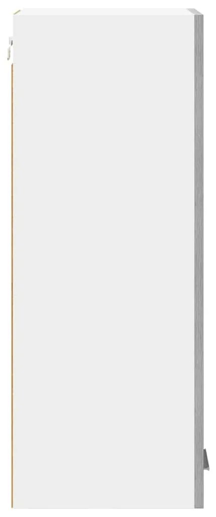 vidaXL Κρεμαστό ντουλάπι Γκρι Σομόνα και Λευκό 30 x 31 x 80 εκ.