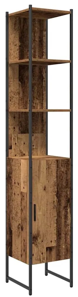 vidaXL Σετ Επίπλων Μπάνιου με αποθήκευση 4 pcs Καφέ 33 x 33 x 185.5 εκ