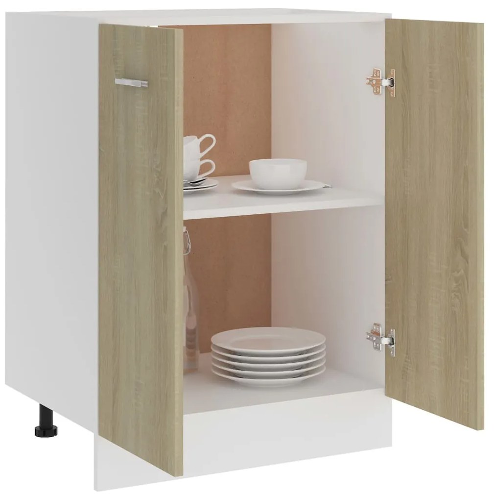 vidaXL Ντουλάπι "Lyon" Sonoma Δρυς 60x46x81,5 εκ. από Τεχνητό Ξύλο