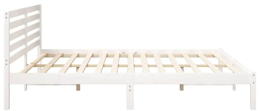 vidaXL Σκελετός Κρεβατιού Λευκό 180 x 200 cm Μασίφ ξύλο πεύκου