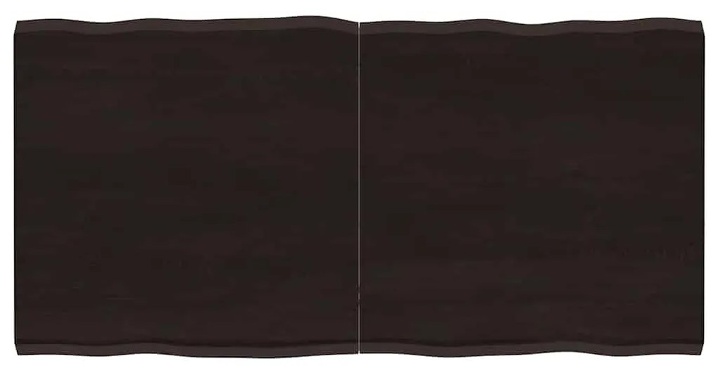 Επιφ Τραπεζιού Αν Καφέ 120x60x(2-4)εκ.Ακατέργ. Μασίφ Ξύλο Δρυός