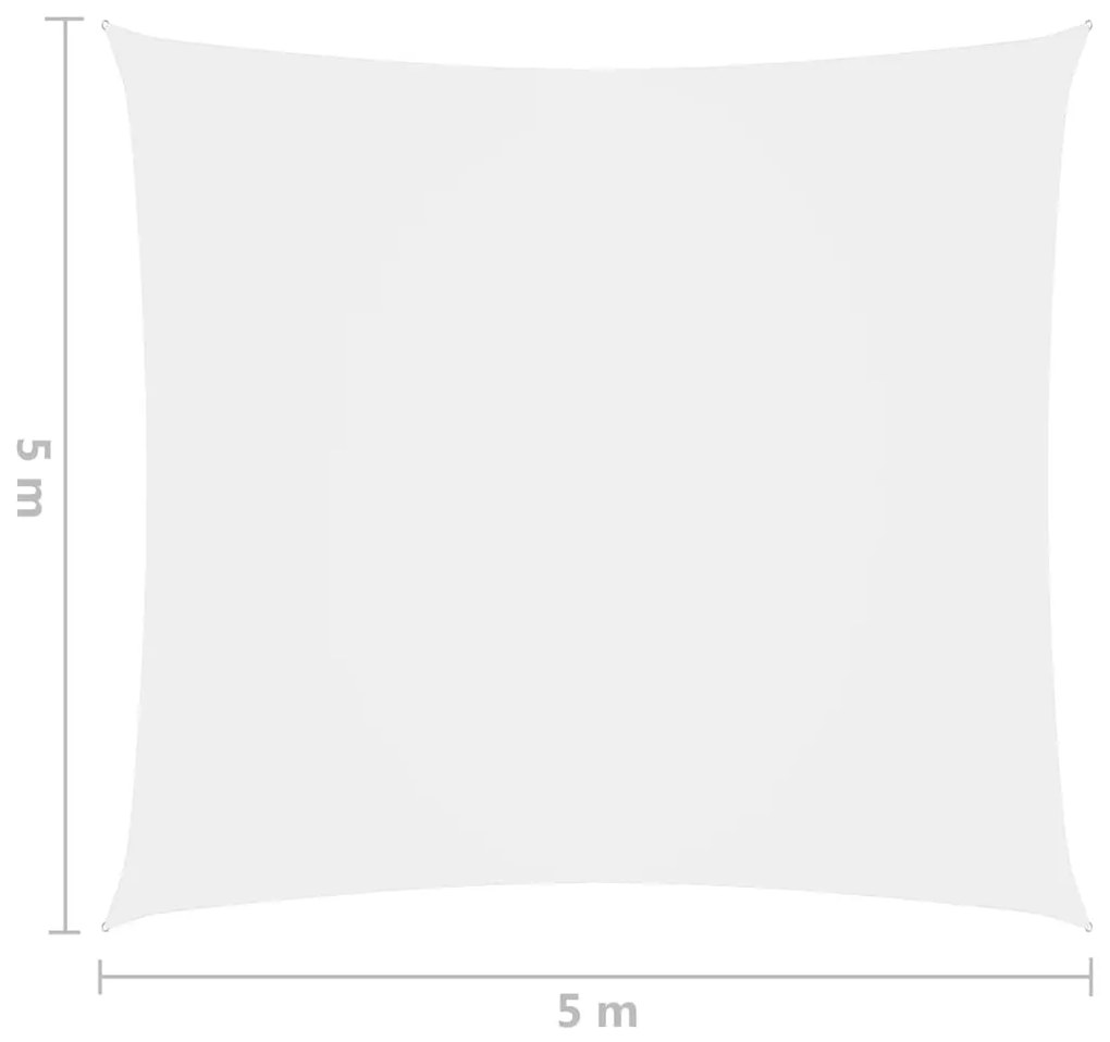 Πανί Σκίασης Τετράγωνο Λευκό 5 x 5 μ. από Ύφασμα Oxford - Λευκό