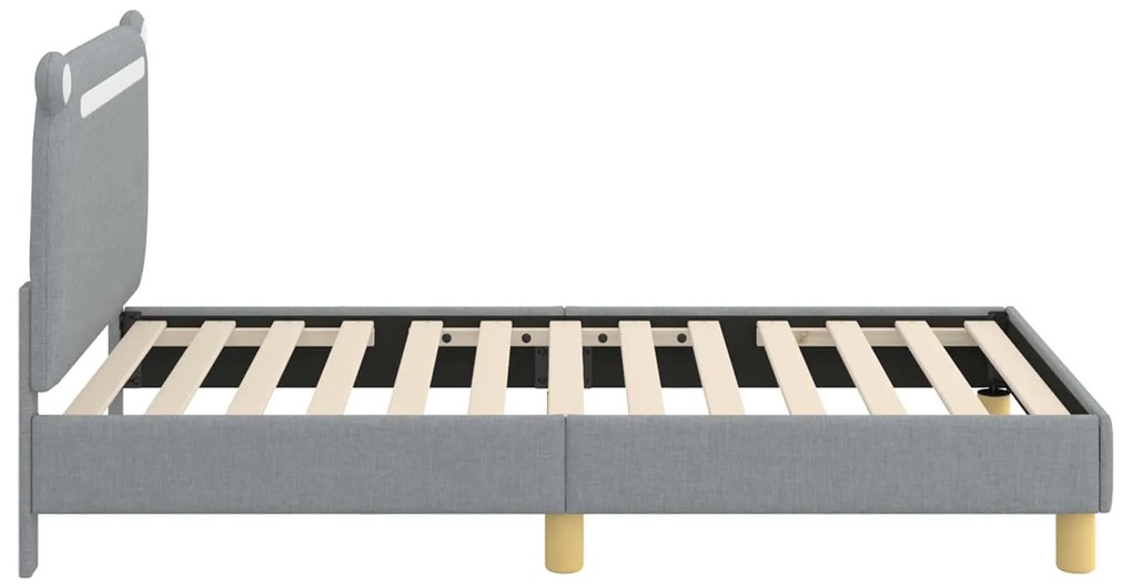 vidaXL Κρεβάτι Παιδικής Κρεβατοκάμαρας με Κεφαλάκι Ανοιχτό γκρι