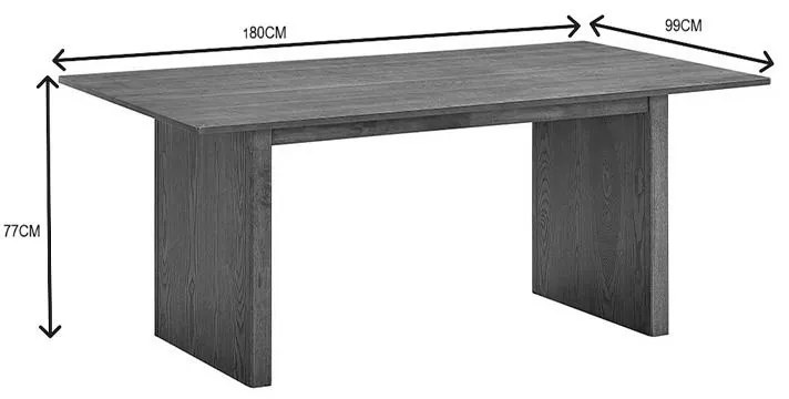 Τραπέζι Eleganza mdf σε καρυδί απόχρωση 180x99x75.8εκ 180x99x75.8 εκ.