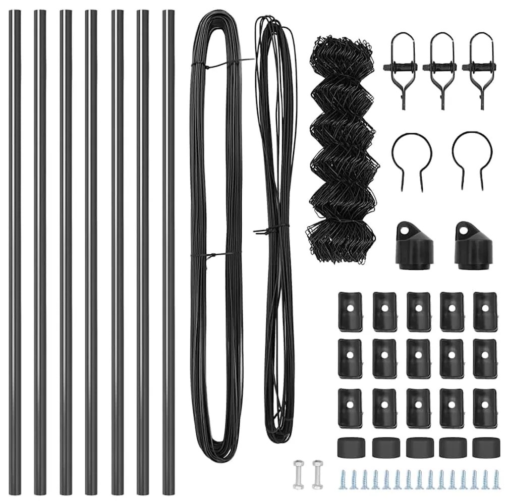 vidaXL Στύλος Περιφράξεων Γκρι 10 x 0,4 μ (40 x 40 χιλιοστά πλέγμα)