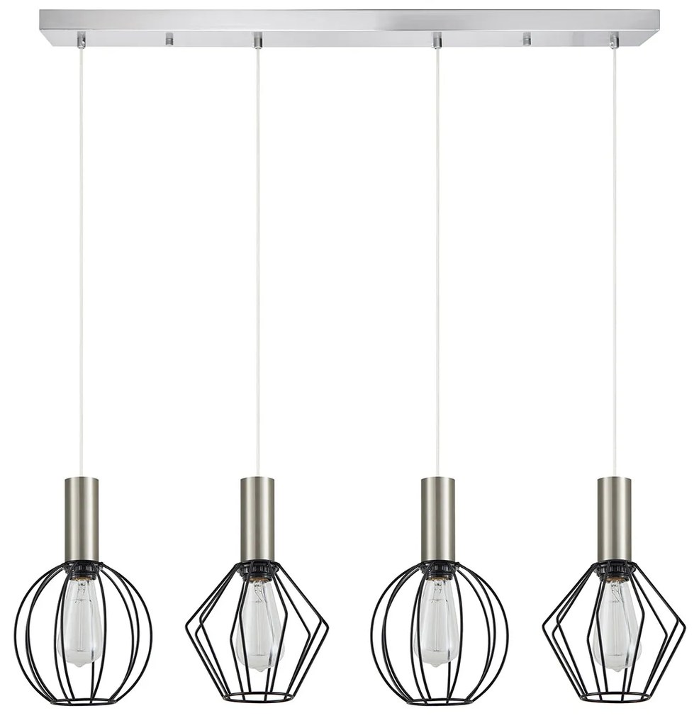 Φωτιστικό Οροφής Πολύφωτο Homelighting Adept Flex 77-8922 Nickel