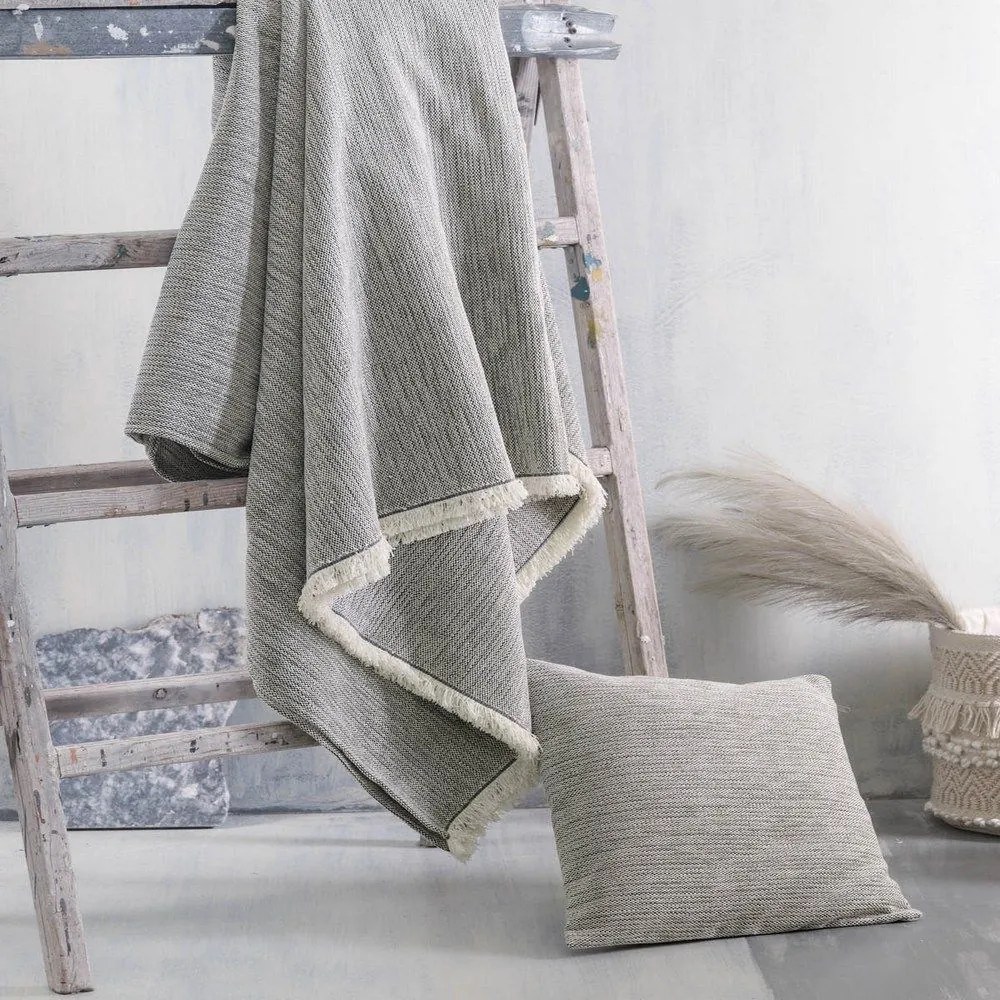 Ριχτάρι Essie Light Grey Ρυθμός Διθέσιο 180x240cm Chenille,Cotton,Polyester