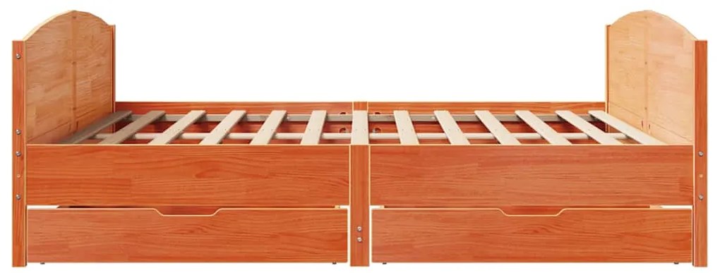 vidaXL Σκελετός Κρεβ. Χωρίς Στρώμα Καφέ Κεριού 160x200 εκ Μασίφ Πεύκο