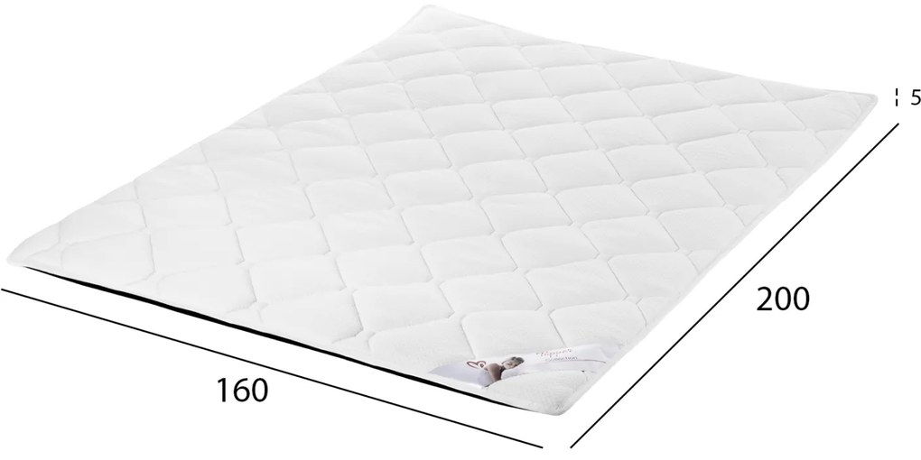 Ανώστρωμα Με Foam Λευκό 160x200x5Y Εκ.