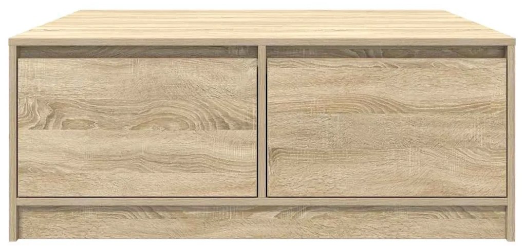 vidaXL Τραπεζάκι σαλονιού με συρτάρια Sonoma Δρυς 100x100x40 εκ.