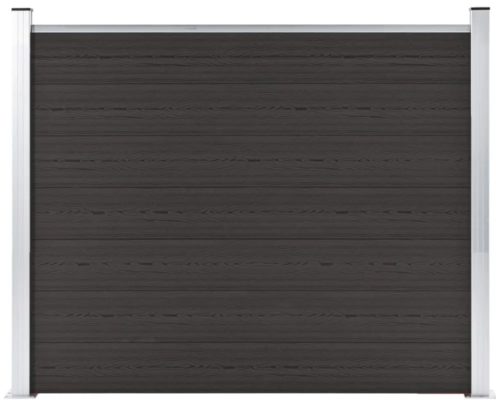 vidaXL Πάνελ Περίφραξης Μαύρο 180 x 146 εκ. από WPC