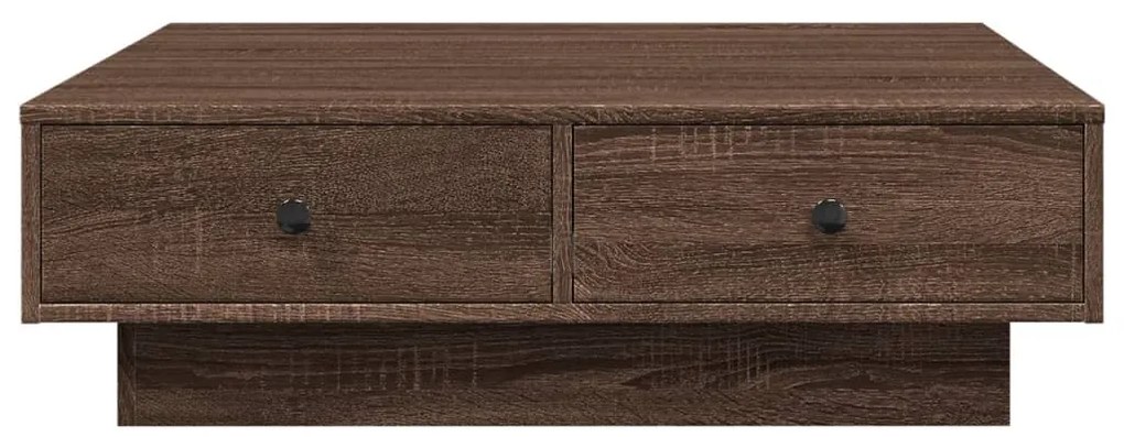 vidaXL Τραπεζάκι Σαλονιού Καφέ Δρυς 90x90x28 εκ. Επεξεργασμένο Ξύλο