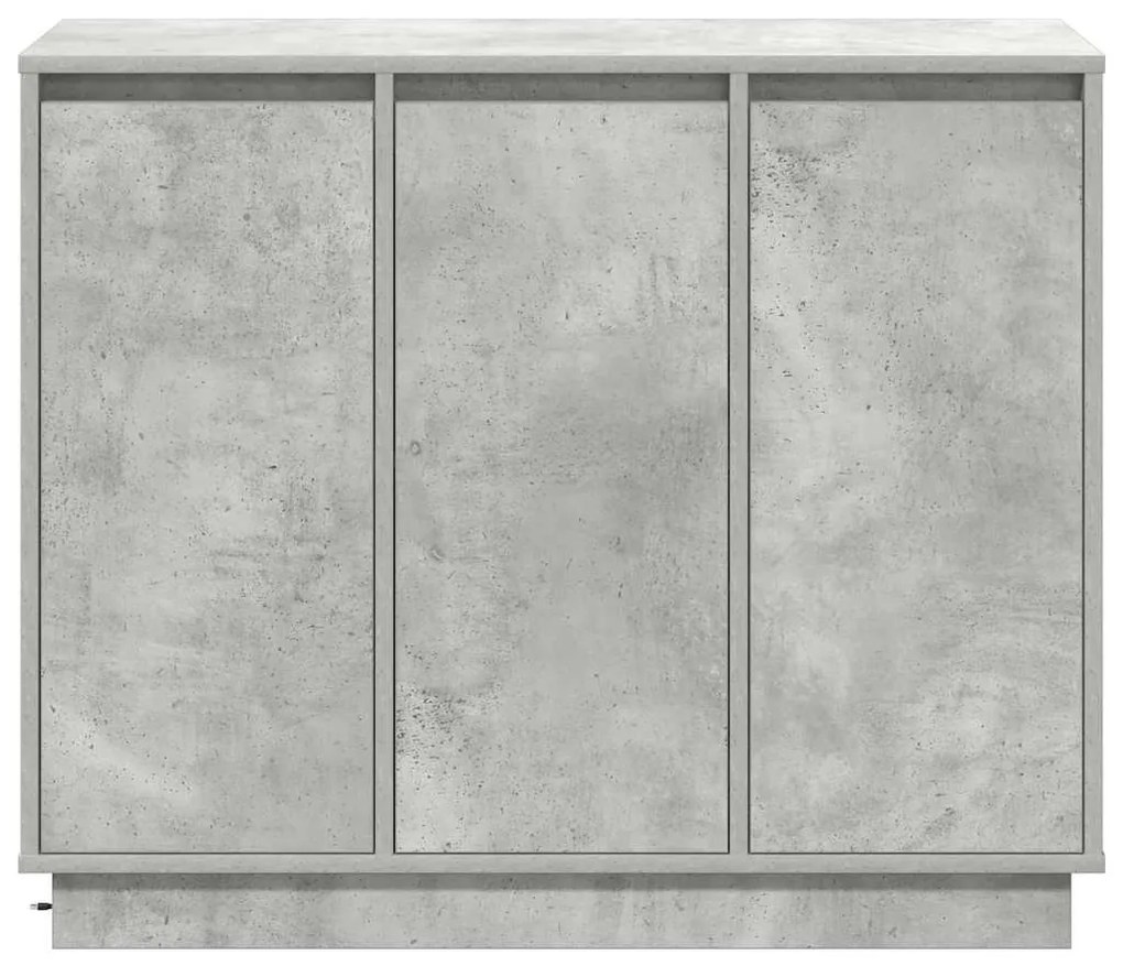 vidaXL Πλευρικό Τραπέζι LED Σκυρόδεμα Γκρι 90 x 32 x 75 εκ.