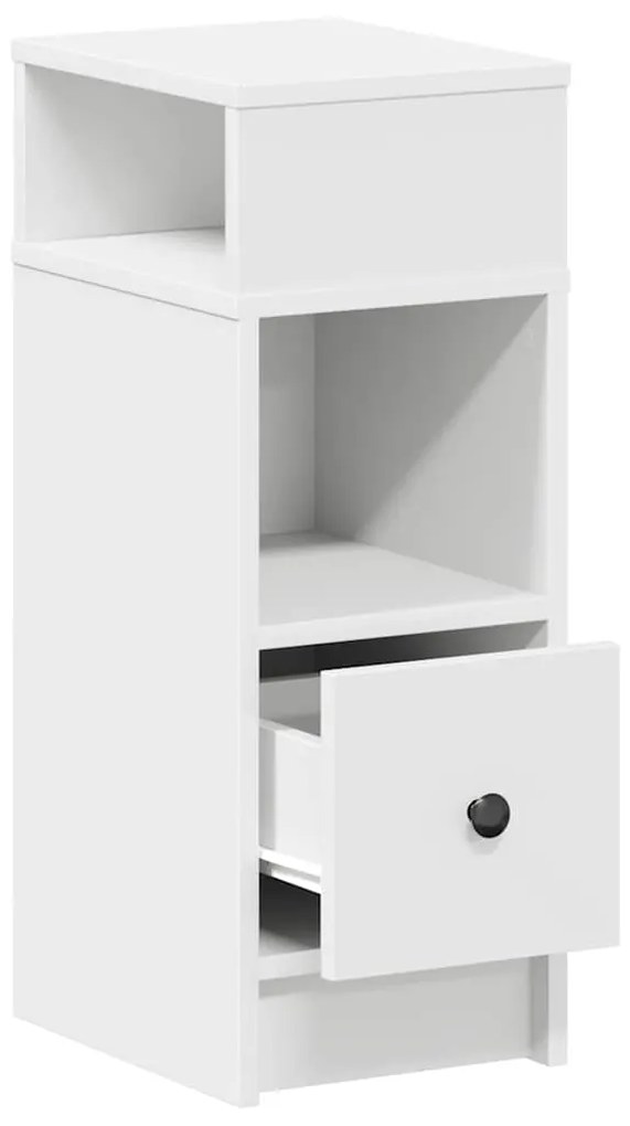 vidaXL Κομοδίνο με συρτάρι Λευκό 25x31x66 cm