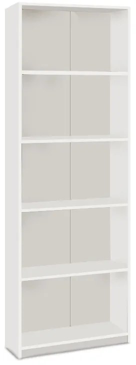Βιβλιοθήκη μελαμίνης Max Megapap σε χρώμα λευκό 58x23x170εκ.-GP009-0036