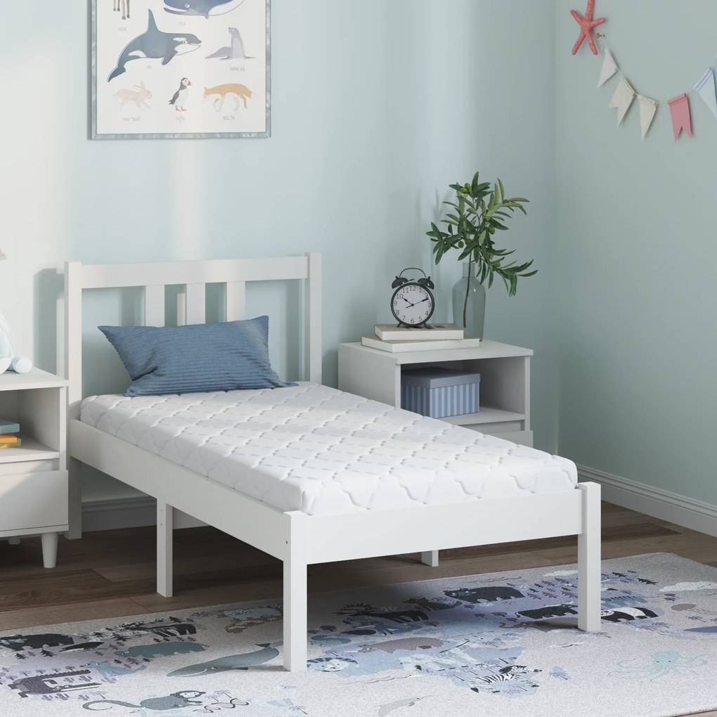 vidaXL Στρώματα Λευκό 160 x 80 εκ 100% ύφασμα πολυεστέρα