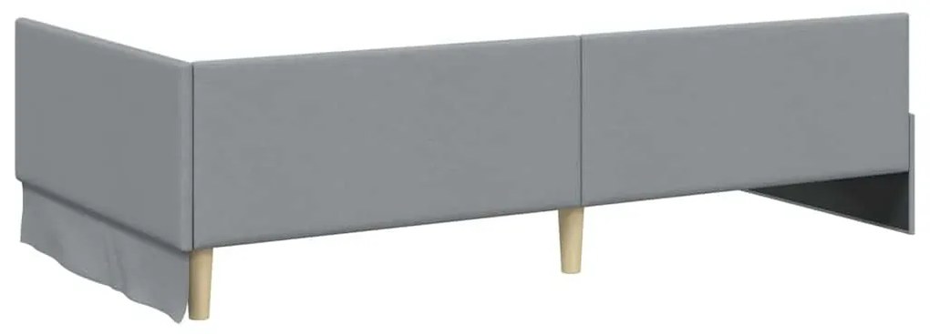 vidaXL Κρεβάτι Γωνίας Ανοιχτό γκρι 80 x 200 cm Ύφασμα και Έργο ξύλου