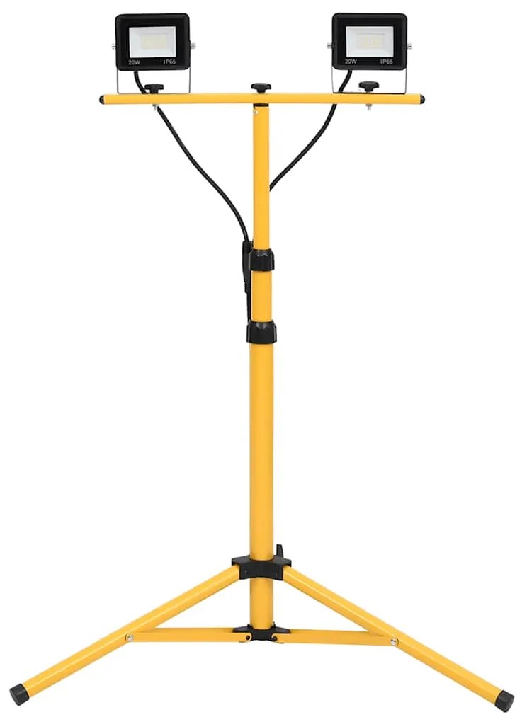 Προβολέας LED με Τρίποδο Ψυχρό Λευκό 2 x 20 W