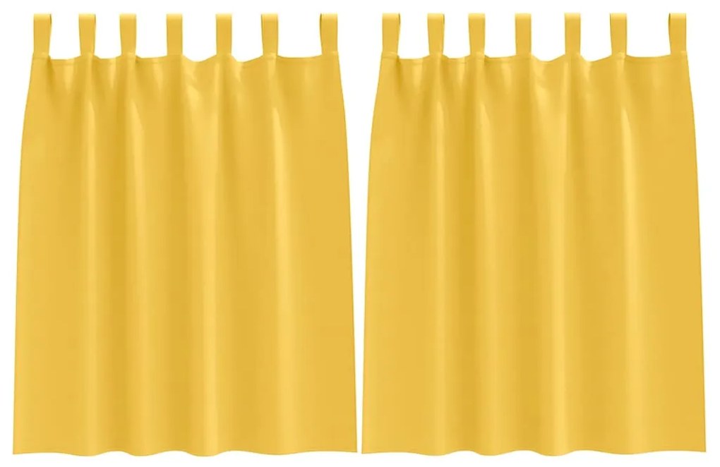 vidaXL Κουρτίνες 2 pcs κίτρινο μουσταρδί 140x140cm Πολυεστέρας