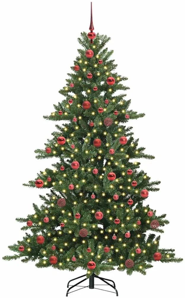 vidaXL Τεχνητό Χριστουγεννιάτικο Δέντρο με Άξονα Πράσινο 180 cm PVC