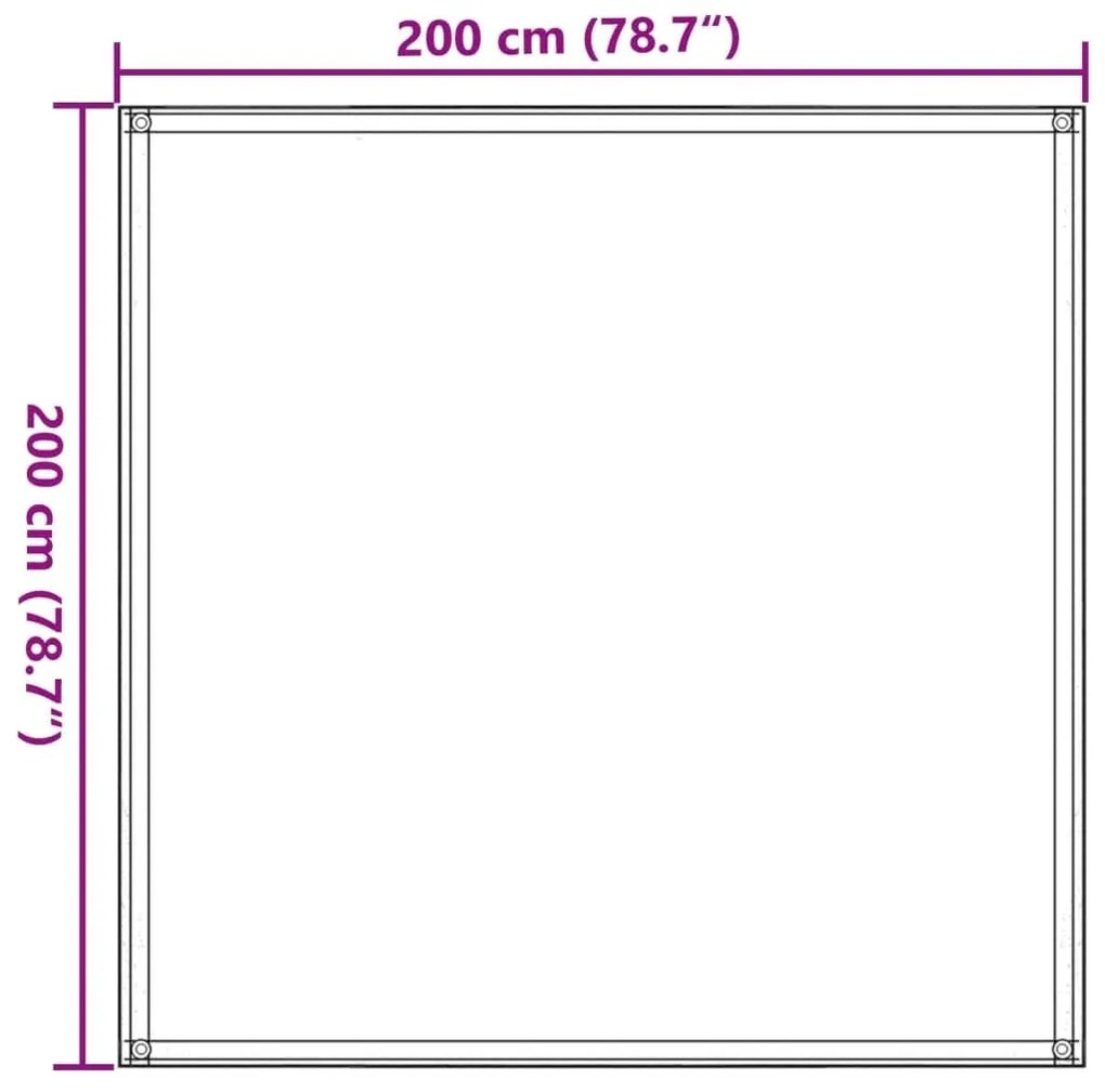 Χαλί Σκηνής Μαύρο 200 x 200 εκ.