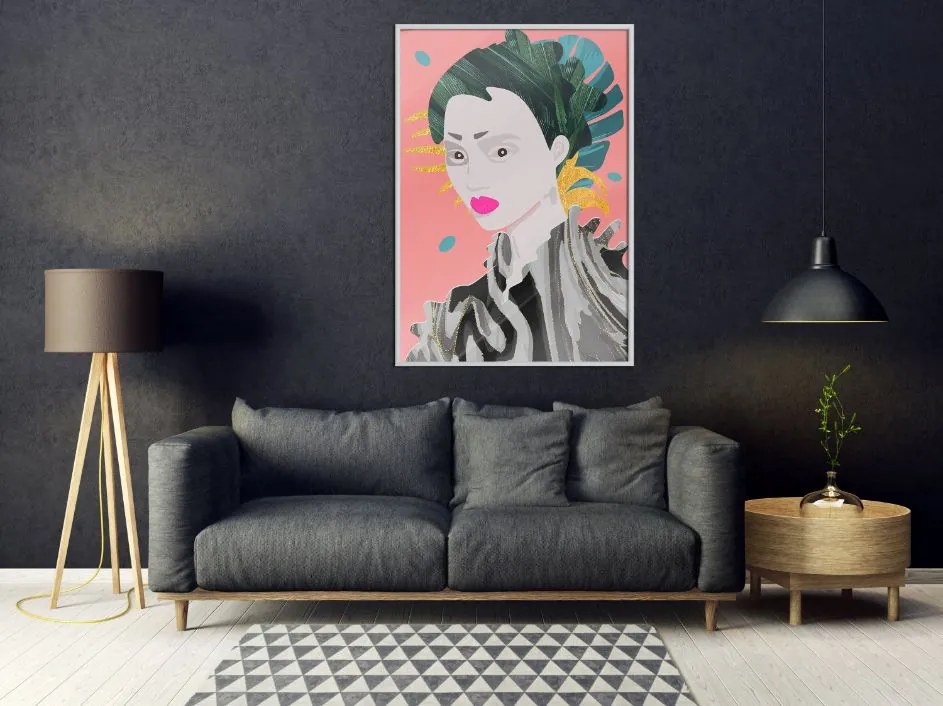 Αφίσα - Geisha - 20x30 - Χρυσό - Με πασπαρτού