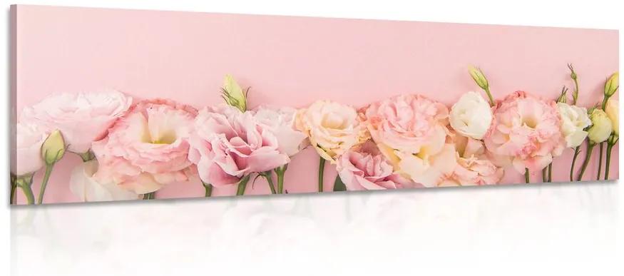 Εικόνα παστέλ ανθισμένα λουλούδια - 120x40