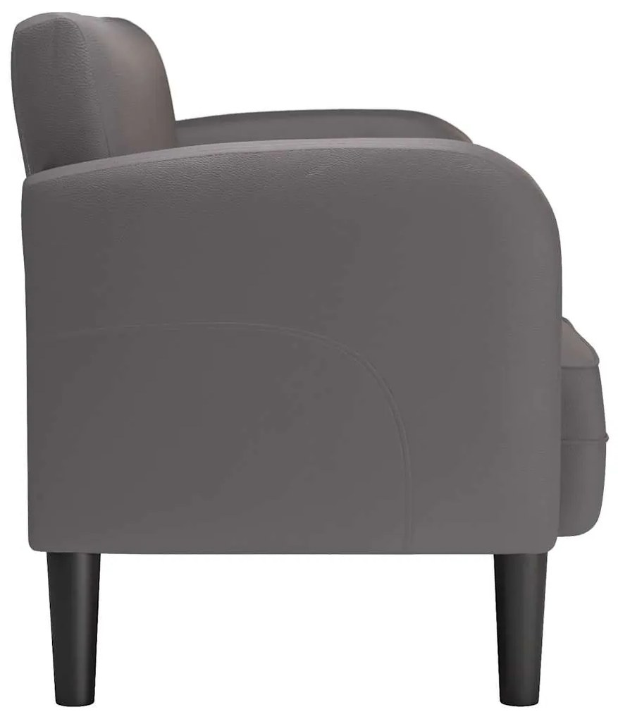 Καναπές Loveseat Γκρι 110 εκ. Συνθετικό δέρμα - Γκρι