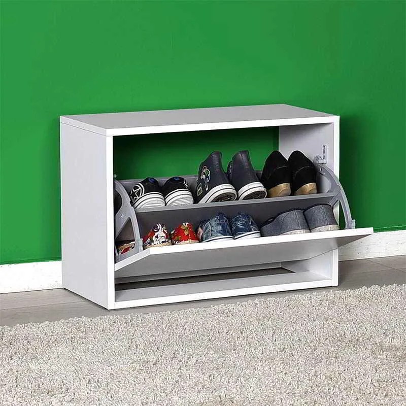 Παπουτσοθήκη Step Megapap 6 ζευγών σε χρώμα λευκό 60x30x42εκ.