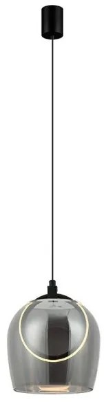 Κρεμαστό Φωτιστικό Οροφής 20cm LED 6W IP20 3000K Zambelis-23078-Φιμέ/Smoke 23078
