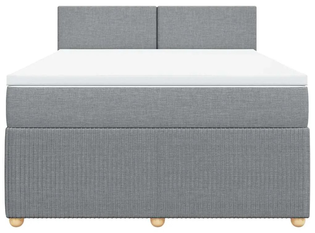 vidaXL Κρεβάτι Boxspring με Στρώμα Αν. Πράσινο 160x200εκ Υφασμάτινο