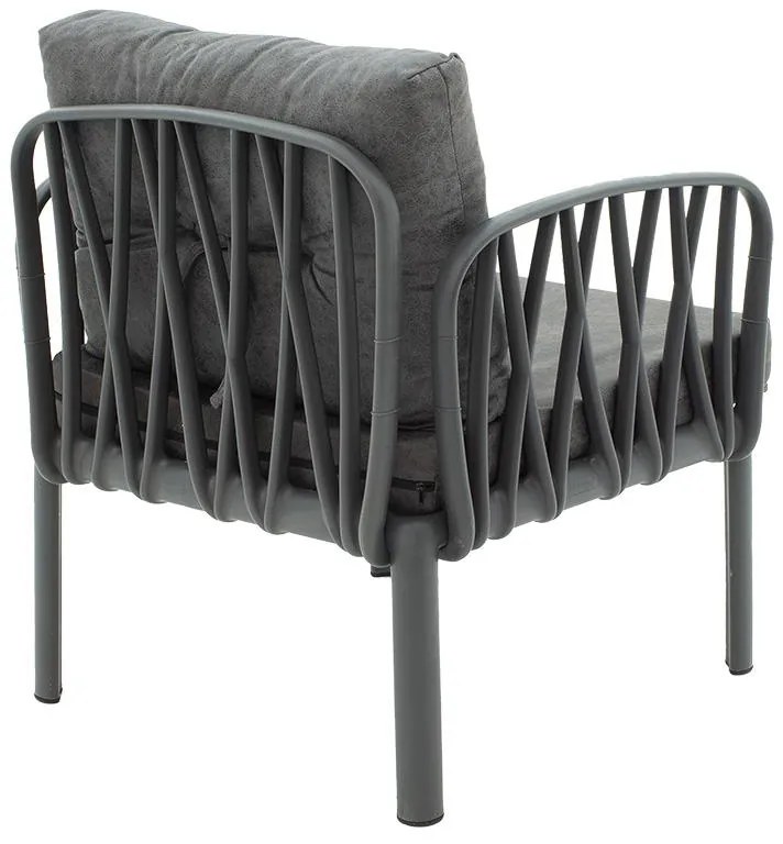 Σετ κήπου Intricate σετ 4τμχ PP ανθρακί-ύφασμα ανθρακί antique 129x6468.5x82 εκ.