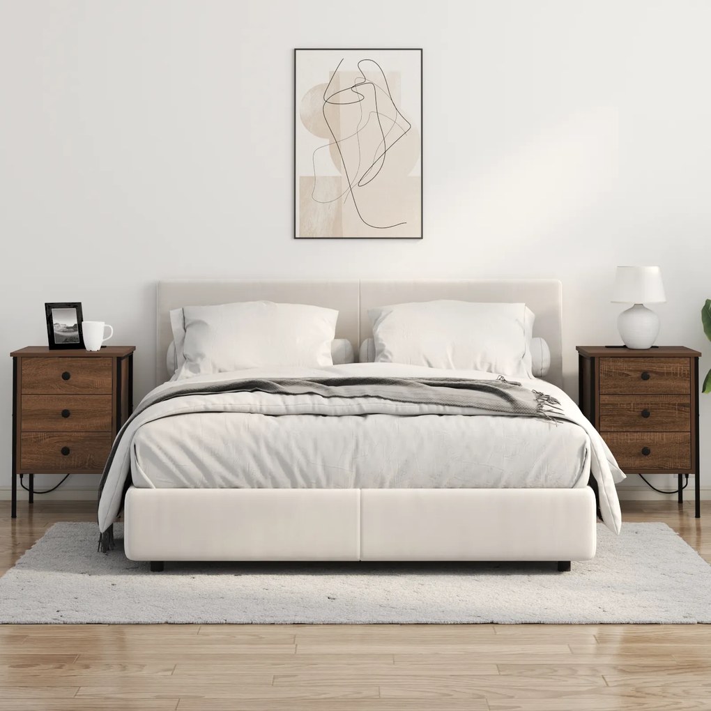 vidaXL Κουτιά Κρεβατοκάμαρας 2 pcs Καφέ δρυς 42 x 41 x 61 εκ