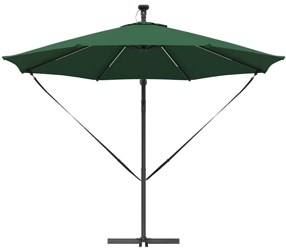 vidaXL Ομπρέλα Cantilever Banana Πράσινο 294 x 294 x 248 cm