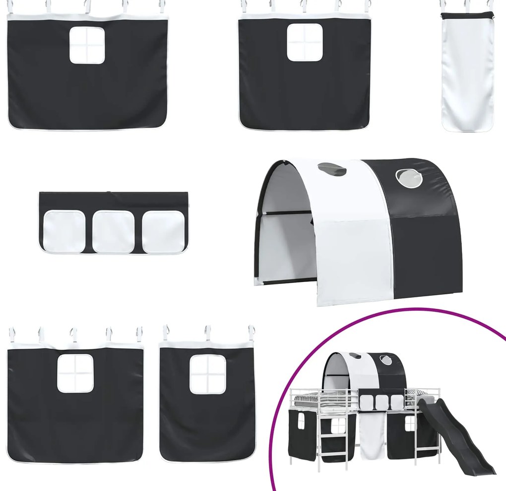 vidaXL Λευκό και Μαύρο 79,5 x 200 εκ.