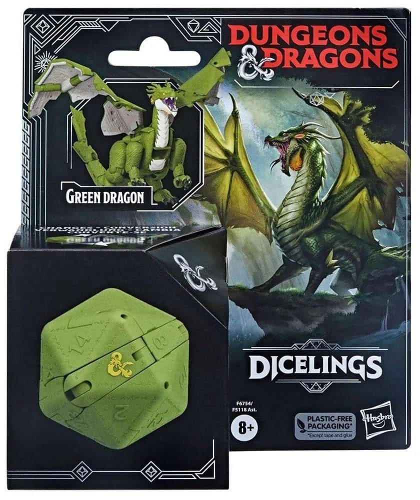 Φιγούρα Fans Dungeons F5118 Dragons Honor Among Thieves Dicelings Green Dragon Green Hasbro